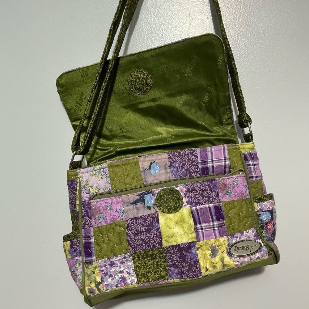 Donna Sharp Multicolor Patchwork Crossbody Purse - image 4